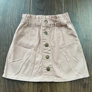 ★美品★ ミニスカート　130㎝　サーモンピンク　キッズ