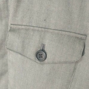 LANVIN ランバン日本製 毛100% グレー サファリデザイン 上品でお洒落な5つボタンジャケット L位の画像4