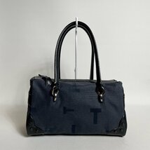 2404-85-2｜美品｜TOD'S トッズ ハンドバッグ キャンバス レザー ブラック_画像1