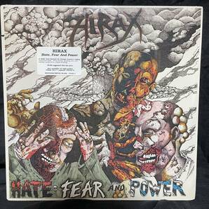 【未開封・カット盤】 HIRAX 『Hate, Fear And Power』 LP レコードの画像1