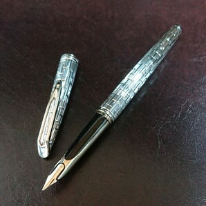 【美品】 ウォーターマン CF 純銀 スターリングシルバー Waterman C/F Argent Massif Sterling Silver ペン先 18K 750 管R1の画像1