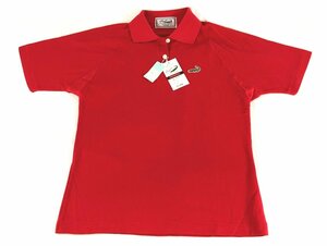 クロコダイル CROCODILE ポロシャツ 赤 半袖 M タグ付未使用品 MV-10