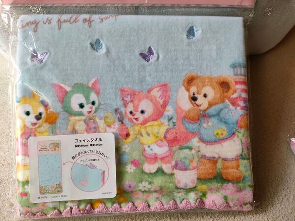 特売!!!TDSダッフィー&フレンズ フェイスタオル1枚