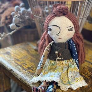 手作り 人形 ドール 赤毛の女の子 一点物 ハンドメイドドール の画像2