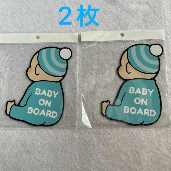 新品　車マグネットステッカー BABY ON BOARD 赤ちゃんが乗っています