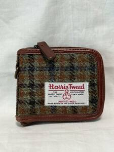 Harris Tweed ハリスツィード 二つ折り財布 ファスナー 札入れ 送料無料