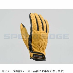 在庫あり DAYTONA デイトナ 18910 HBG-129 パンチングメッシュスタンダードカウレザーグローブ イエロー Mサイズ