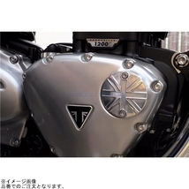 在庫あり Motone モートーン MMU020 ジェネレーターバッジ ユニオンジャック ポリッシュ T100/T120 SpeedTwin900 Scrambler900_画像2