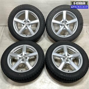 SH系 フォレスター GP系 XV 等 ユーロスピード 7-17+50 5H100 2022年製 トーヨー GIZ 225/55R17 17インチ スタッドレス 4本セット 009k