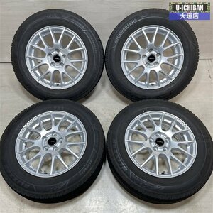 プリウス カローラスポーツ 等 TOPRUN 6.5-15+40 5H100 2021年製 ブリヂストン VRX3 195/65R15 15インチ スタッドレス 4本セット 002R