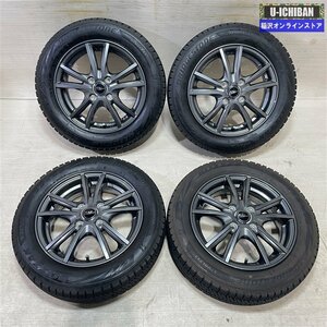 軽 スペーシア N-BOX タント ワゴンＲ ニルヴァーナ 4.5-14+45 4H100 ブリヂストン VRX2 155/65R14 14インチ スタッドレス 4本セット 009