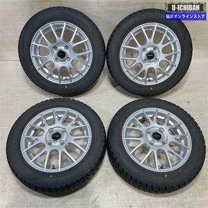 軽 スペーシア N-BOX 等 TOPRUN 4.5-14+45 4H100 2020年製 グッドイヤー アイスナビ7 155/65R14 14インチ スタッドレス 4本セット 009