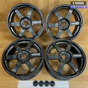 鍛造! 美品! RAYS VOLK RACING TE37 SAGA 18インチ 8J +45 5H 100 4本 GR 86 BRZ カローラスポーツ カローラツーリング プリウス 等 004