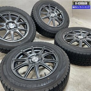 E12ノート K10アクア 等 ファイナルスピード 5.5-15+43 4H100 ダンロップ WM02 185/65R15 15インチ スタッドレス 4本セット 009の画像6