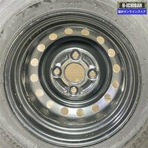 ハイゼット エブリィバン 等 TOPY製 スチールホイール 4-12+45 4H100 ブリヂストン W300 145/80R12 12インチ スタッドレス 4本セット 009_画像5