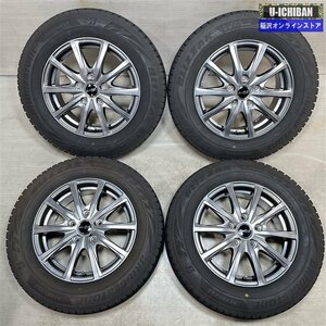 80系 ノア ヴォクシー 等 ユーロスピードV25 6-15+52 5H114.3 2022年製 ブリヂストン VRX2 195/65R15 15インチ スタッドレス 4本セット 009