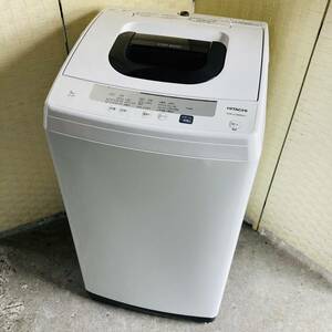 送料無料!!HITACHI 日立 5kg 全自動洗濯機 NW-50E 本体幅50cm 上開き 縦型 洗濯機 動作品 2020年製/041-17