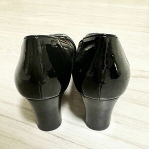 未使用 Yukiko Kimijima ユキコキミジマ スクエアトゥ ベルト パンプス ヒール 靴 レディース 約 23.0cm 相当 フォーマル ブラック 日本製の画像4