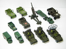 【軍用車両ミニカーまとめ】GEVARM・GAMA・LESNEY・DINKY・FJ:ダッジ 高射砲・ロケット砲・レーダー:ジープ・トラック:当時物 12台セット_画像1