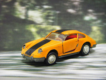 【ジャンクミニカー】Schuco Modell / シュコー：PORSCHE / ポルシェ 911S：No.813：1/66：オレンジ/ブラック：当時物：独製_画像2