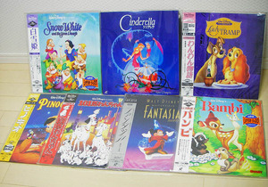 [ laser disk ] Disney : fan tajia*sinterela* Snow White *.... monogatari * 101 Dalmatians * Bambi * Pinocchio :LD 8 pieces set 