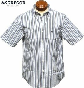 【ネイビーブルー　Lサイズ】 マクレガー ボタンダウン半袖シャツ メンズ 111163101 形態安定加工 イージーケア 半袖シャツ