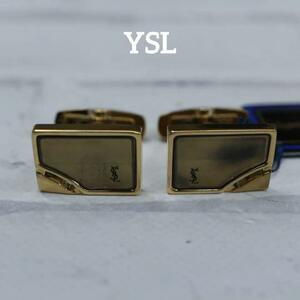 【匿名配送】YSL イヴサンローラン カフス ゴールド ロゴ シンプル 2
