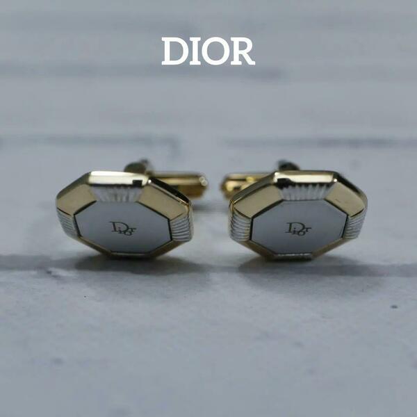 【匿名配送】 DIOR ディオール カフス ゴールド ロゴ シルバー