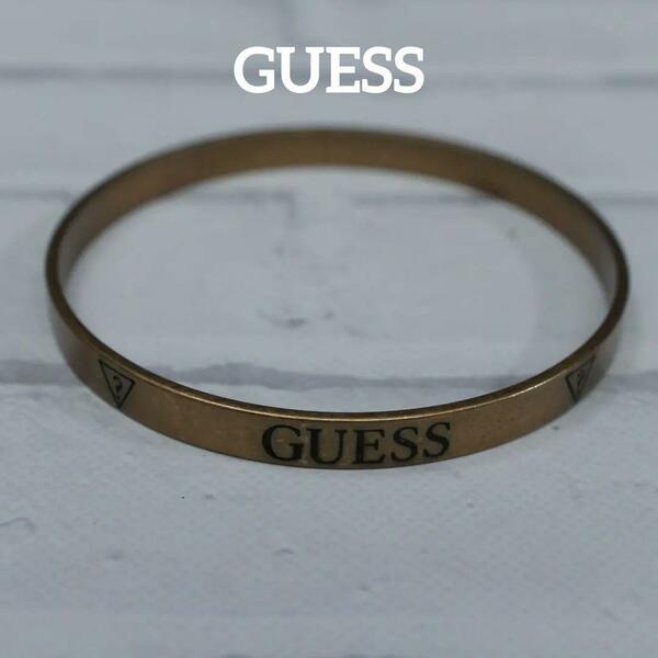 【匿名配送】GUESS ゲス バングル ブレスレット ゴールド ロゴ