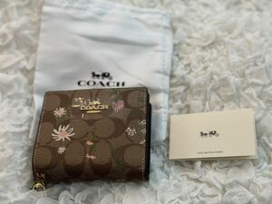 COACH コーチ 二つ折り財布 ミニ財布 花柄 C8734 新品 145