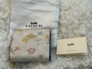 COACH コーチ 二つ折り財布 ミニ財布 花柄 C8704 新品 149 