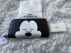 COACH コーチ 長財布 ラウンドファスナー ミッキーマウス コラボ F54000 新品 24