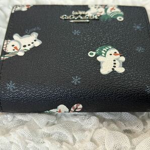 COACH コーチ 二つ折り財布 ミニ財布 雪だるま 柄 C6941 新品 176の画像4