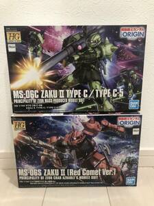 新品未開封！ORIGINオリジンHG 1/144 ザクII C-6/R6型 シャア専用ザクII（オリジン） ガンプラ HGUC 機動戦士ガンダム 検索mg rg pg