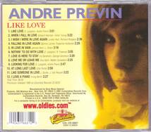 ☆ANDRE PREVIN(アンドレ・プレビン)/Like Love◆60年発表のジャズ＆ラウンジ期の名ピアニストによる愛が詰まった超大名盤◇初CD化レア廃盤_画像2