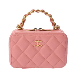 CHANEL シャネル ミニチェーンバニティ ピンク ゴールド金具 - レディース ラムスキン ショルダーバッグ Aランク 中古 銀蔵