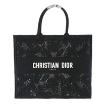 CHRISTIAN DIOR クリスチャンディオール ブックトート ラージサイズ 黒 M1286ZESQ_M911 ユニセックス キャンバス ハンドバッグ 未使用 銀蔵_画像1