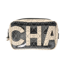 CHANEL シャネル ロゴ カメリア 黒/白 シルバー金具 - レディース レザー ショルダーバッグ Aランク 中古 銀蔵_画像1