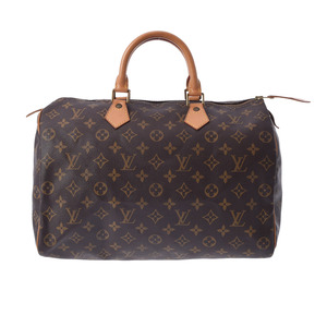 LOUIS VUITTON ルイヴィトン モノグラム スピーディ 35 ブラウン M41524 レディース モノグラムキャンバス ハンドバッグ Bランク 中古 銀蔵