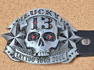  Lucky 13 LUCKY13 belt buckle ta toe west coastal area Scarpa nk hot rod lock belt width 4. correspondence * buckle only 