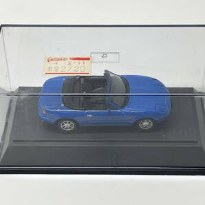 EBBRO エブロ 1/43 ユーノス ロードスター EUNOS ROADSTER (BLUE) 美品★ハード/ソフトトップ付き★ ミニカーの画像6