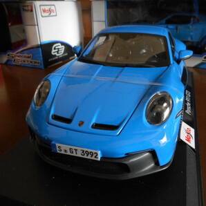 ★★1/18 Maisto マイスト ポルシェ 911 ブルー 2021 4.0 Porsche 911 GT3 992 Blue★★の画像1