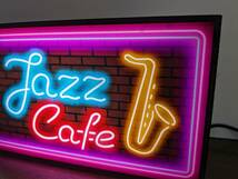 JAZZ レトロジャズ カフェ ライブ バー ジャズ喫茶 ボーカル サックス サイン ランプ 照明 看板 置物 雑貨 ライトBOX 電飾看板 電光看板_画像4