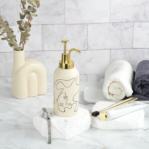 ソープディスペンサー液体タイプオシャレ陶器 北欧 320ml 詰め替え