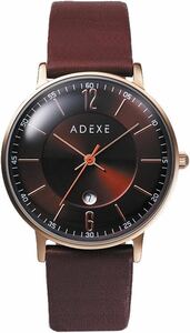 ADEXE[アデクス] 腕時計 クォーツ 2046B-01 正規輸入品 ブラウン
