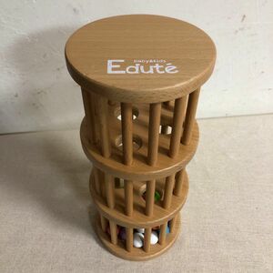 エデュテ Edute ラトルTOWER (ラトルタワー) 10ヶ月から　 木製　ガラガラ　ラトル