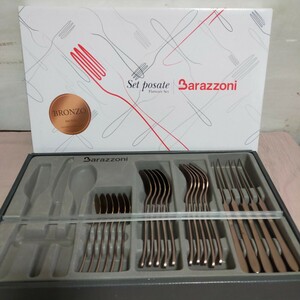  Italy Barazzoni rose zo-ni bronze satin finish cutlery shortage equipped all 21P