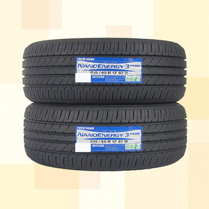 215/45R17 87W TOYO トーヨー ナノエナジー NANOENERGY3PLUS 24年製 正規品 2本送料税込 \24,800 より 1