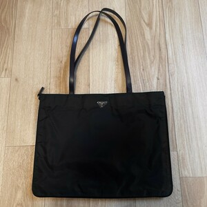 1円スタート PRADA プラダ ハンドバッグ トートバッグ 三角プレート