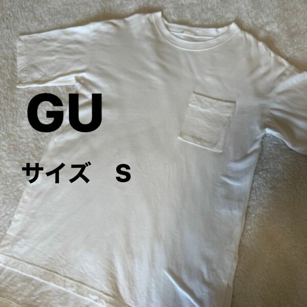 GU チュニック　Tシャツ　ホワイト　コットン　Sサイズ